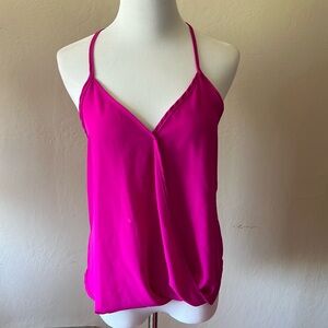 Magenta V neck tank top. Size XS